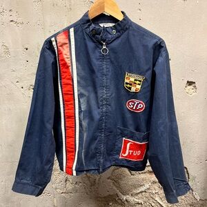 Vintage 1960s Studenbaker Avanti Race Worn Stripe Patches Bonner USA Made Jacket